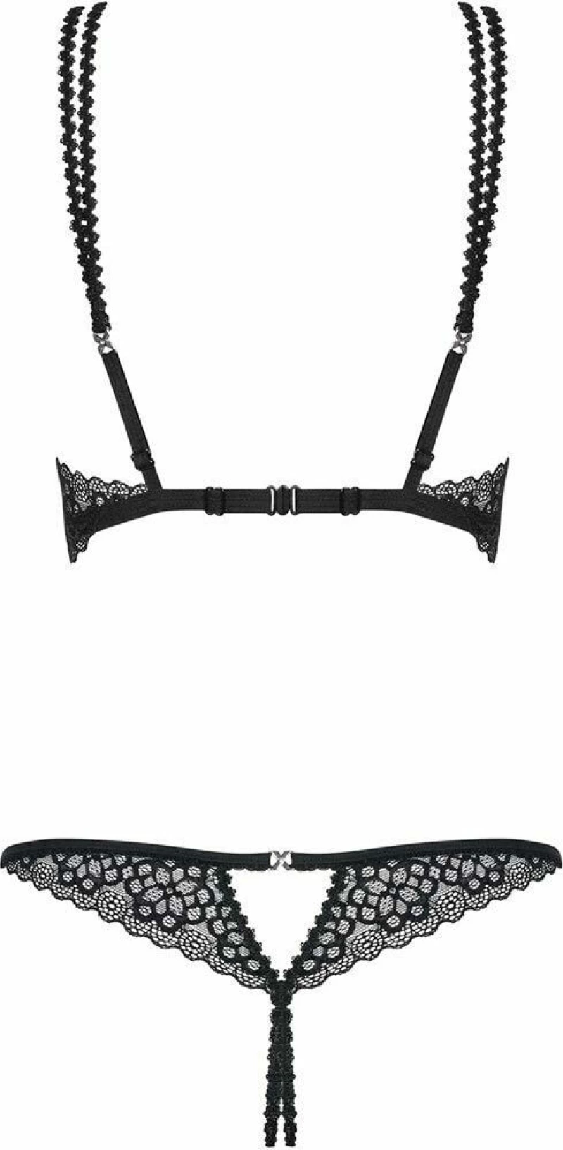Obsessive Liferia cupless bra & crotchless thong