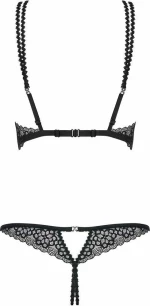 Obsessive Liferia cupless bra & crotchless thong