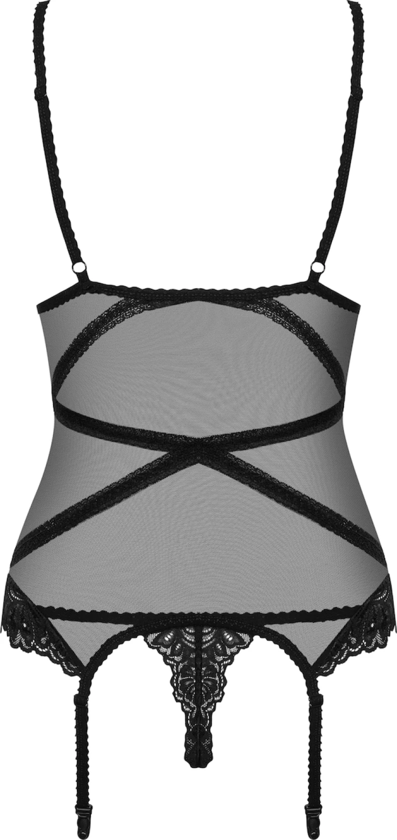 Obsessive Bondea Sexy Corset & Thong Black