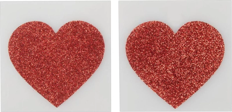 Cottelli Collection Titty Glitter Sticker Red