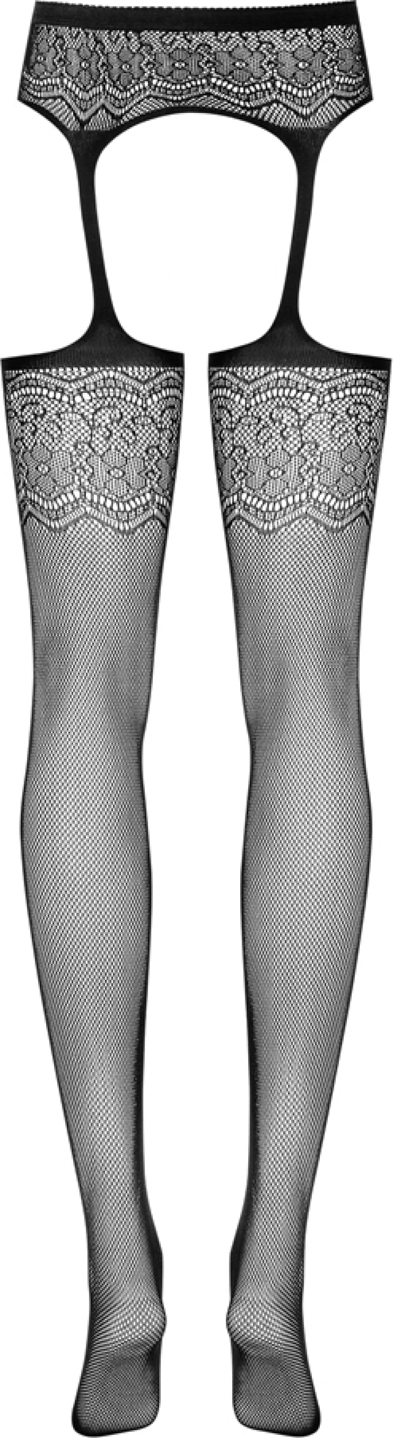 Obsessive S207 Outstanding Garter Stockings Black