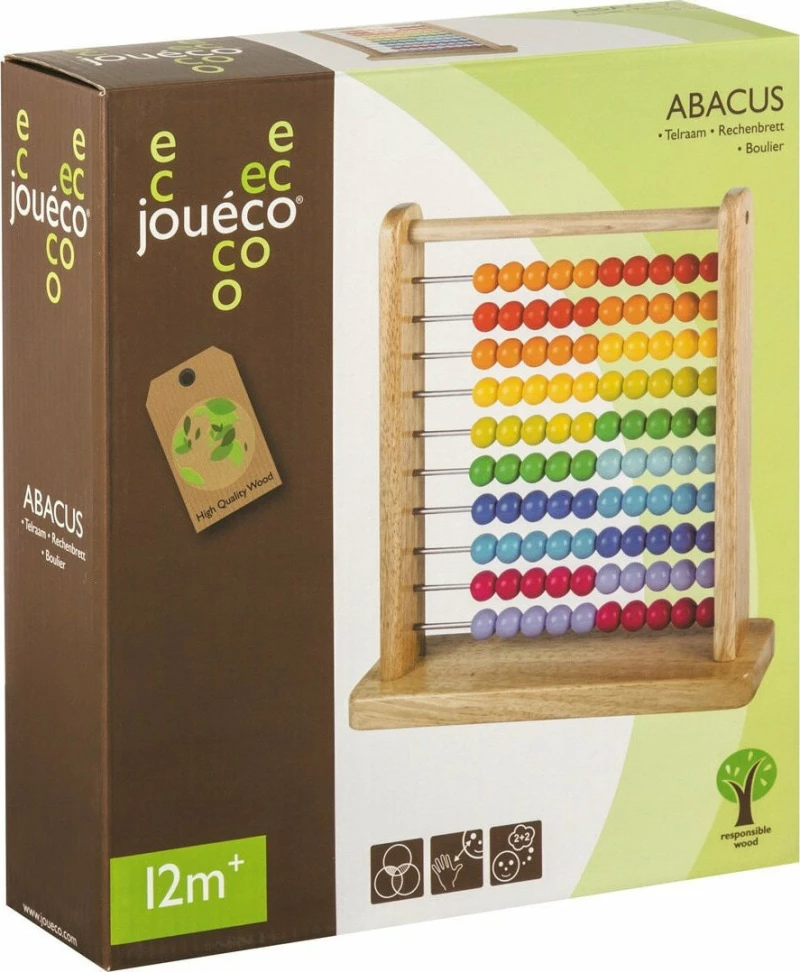 Joueco Άβακας Αριθμητήριο (100 Μπίλιες με Εναλλαγή Πεντάδας ανά Χρώμα)