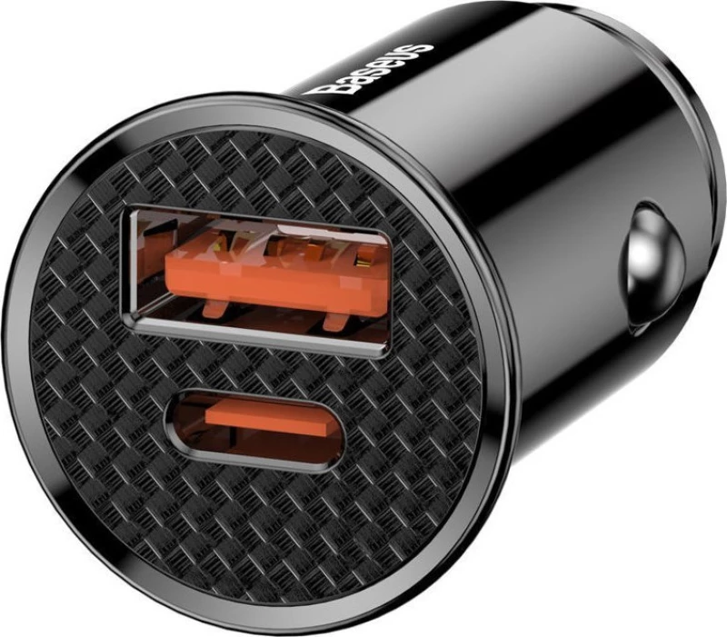 Baseus Φορτιστής Αυτοκινήτου Quick Charge 4.0 5A Γρήγορης Φόρτισης με Θύρες: 1xUSB 1xType-C