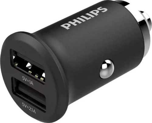 Philips Φορτιστής Αυτοκινήτου 3.1A με Θύρες: 2xUSB
