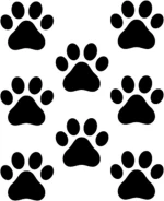 Simoni Racing Cat Fingerprints Stickers 12x10cm SRS7