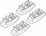 Nordrive Kit Άκρα-Πόδια για Μπάρες Opel Astra J 5D 2010 4τμχ