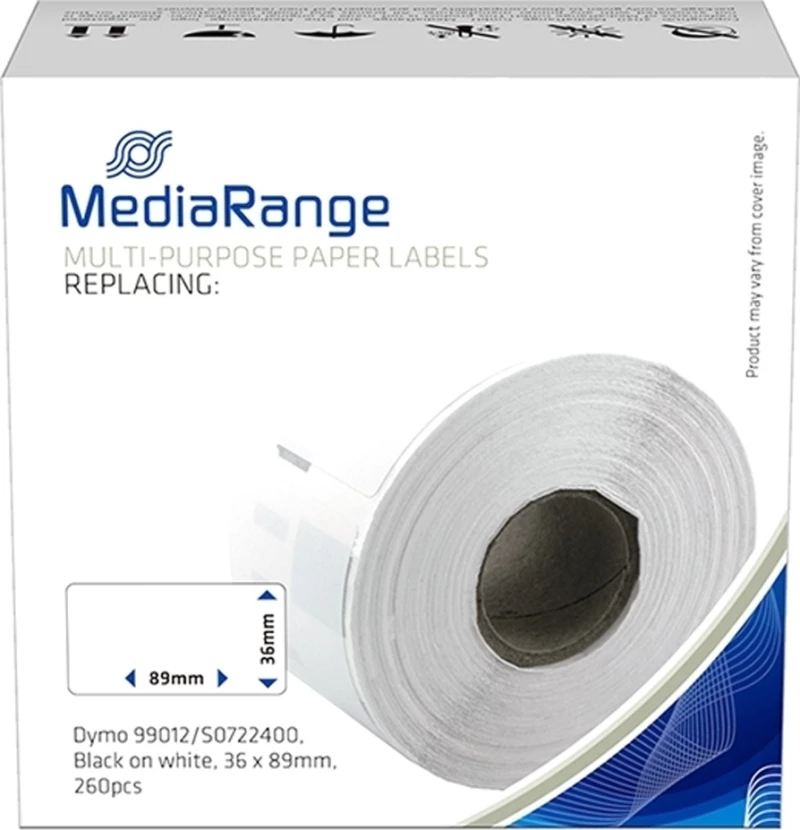 MediaRange 260 Αυτοκόλλητες Ετικέτες σε Ρολό για Εκτυπωτή Ετικετών Για Dymo 99012/S0722400 36x89mm