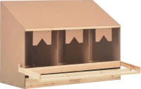 vidaXL Φωλιά για Κότες με 3 Θέσεις 93x40x65cm από Μασίφ Ξύλο Πεύκου 170655