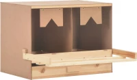 vidaXL Φωλιά για Κότες με 2 Θέσεις 63x40x45cm από Μασίφ Ξύλο Πεύκου 170652