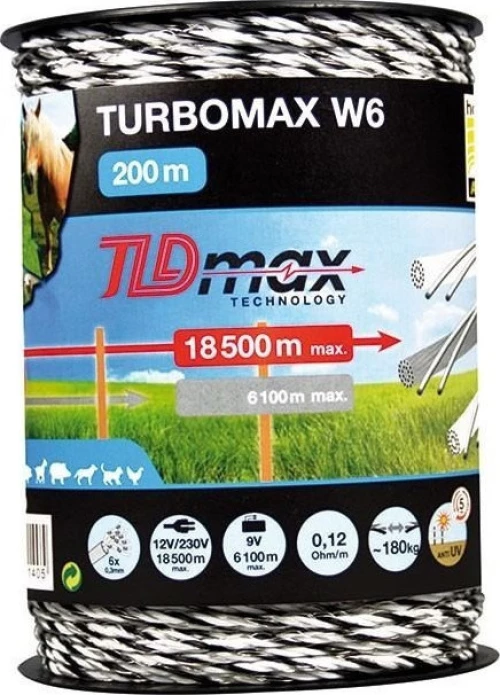 Κορδόνι Ηλεκτρικής Περίφραξης Copele Turbomax W6 - 200M