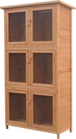 vidaXL Κλουβί Κουνελιών 6 Δωματίων Ξύλινο 170347
