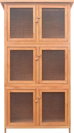 vidaXL Κλουβί Κουνελιών 6 Δωματίων Ξύλινο 170347