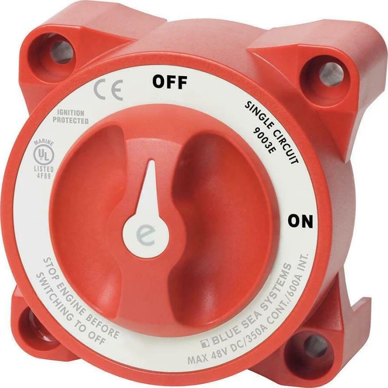 Seaflo Blue Sea Systems E Series Διακόπτης Μπαταρίας On-off Μονού Κυκλώματος