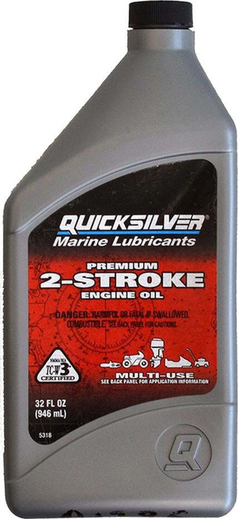 Quicksilver Premium Λάδι Μίξης Δίχρονης Μηχανής 1lt