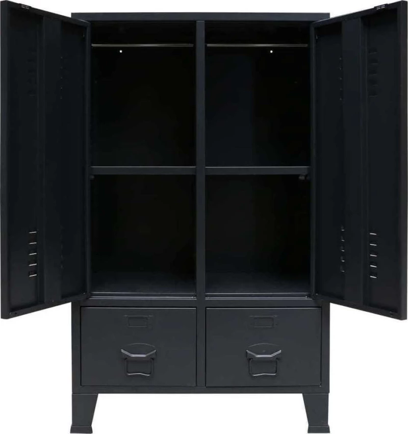 Ντουλάπι με Βιομηχανικό Στιλ Μαύρο 67 x 35 x 107 εκ. Μεταλλικό