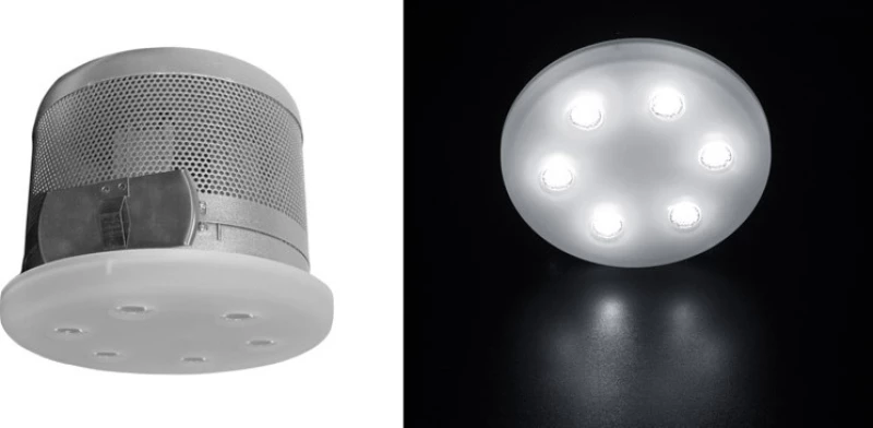 Adeleq Μεταλλικό Σποτ Χωνευτό Ενσωματωμένο LED 6x3W 17x17cm Ασημί