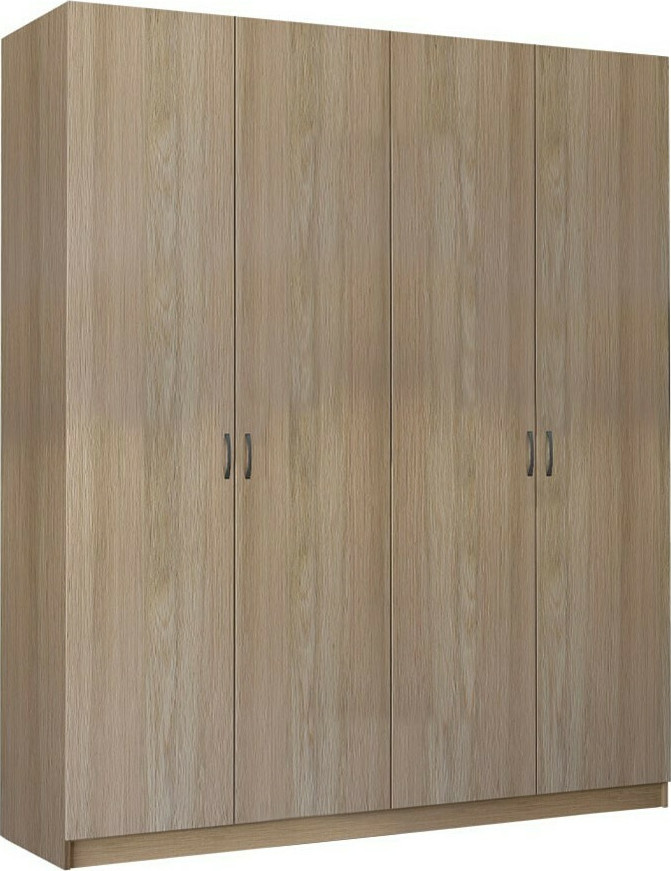Ντουλάπα 4Φυλλη 182x60x220εκ. Καρυδί