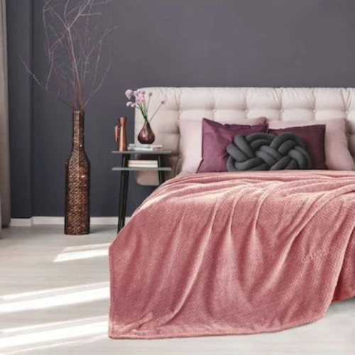 Guy Laroche Rombus Κουβέρτα Fleece Υπέρδιπλη 220x240 Coral