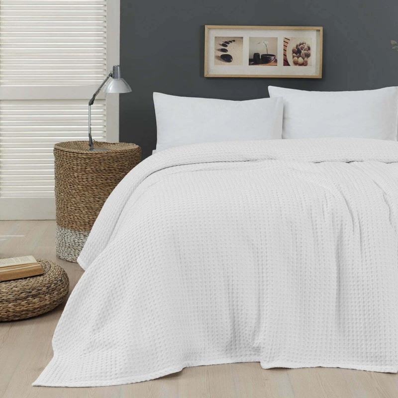 Beauty Home 1990 Κουβέρτα Πικέ Υπέρδιπλη 230x240 Λευκό