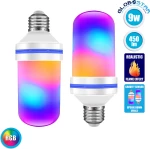 GloboStar Λάμπα LED για Ντουί E27 RGB 450lm