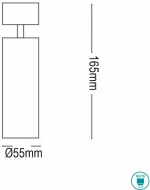 Ideal Lux Dynamite Μονό Σποτ με Ντουί GU10 σε Χρυσό Χρώμα