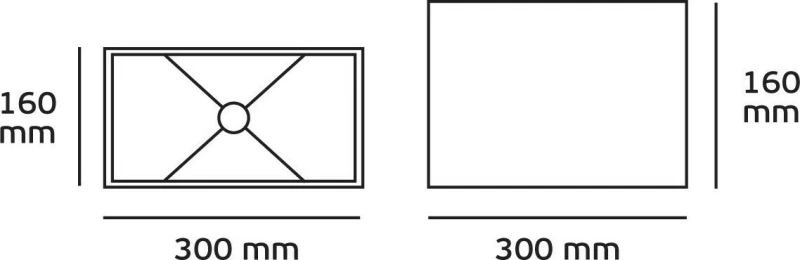 VK Lighting Καπέλο Φωτιστικού Μαύρο με Πλάτος 30cm