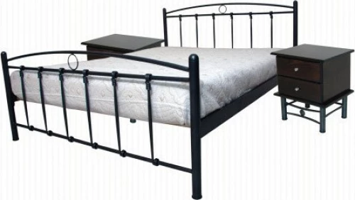 Κόμπος 2 Κρεβάτι Υπέρδιπλο Μεταλλικό 160x200cm