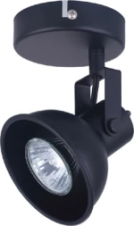 VK Lighting VK/03106CE/B Μονό Σποτ με Ντουί GU10 σε Μαύρο Χρώμα