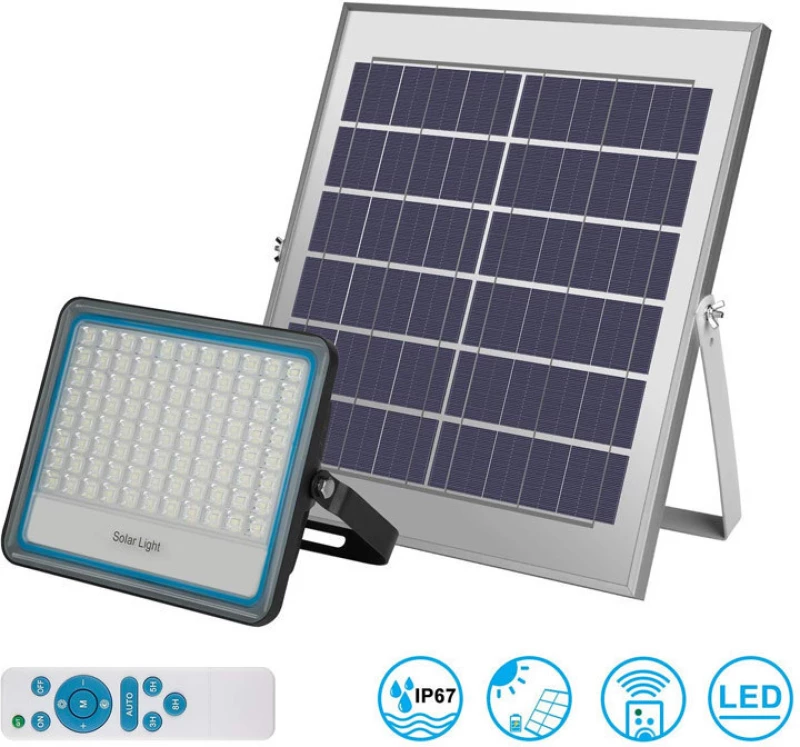 Ηλιακός Προβολέας 300W με Τηλεχειριστήριο Αδιάβροχος FO-58300