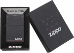 Zippo Αναπτήρας Λαδιού Αντιανεμικός σε Μαύρο χρώμα Classic Logo