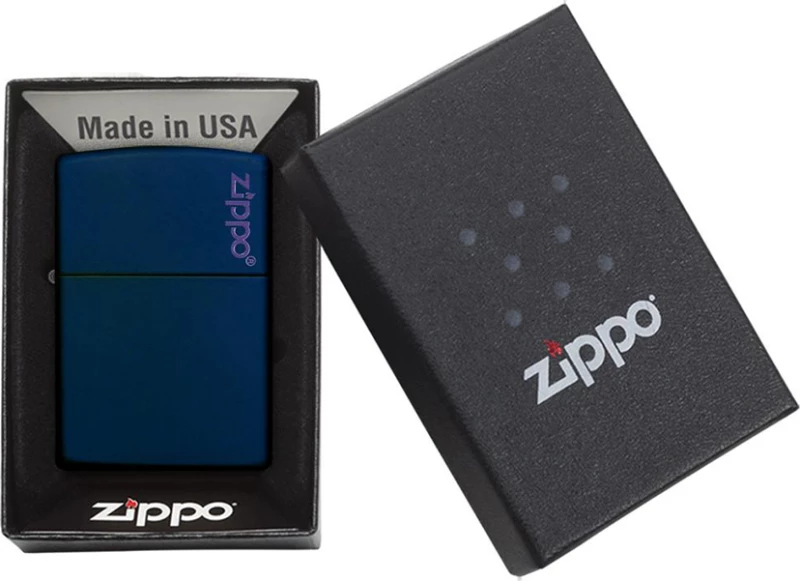 Zippo Αναπτήρας Λαδιού Αντιανεμικός Navy Blue Classic Logo