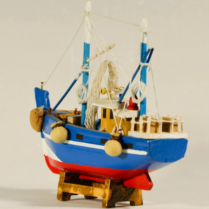 Ξύλινο Διακοσμητικό Καράβι Καΐκι 16x16cm