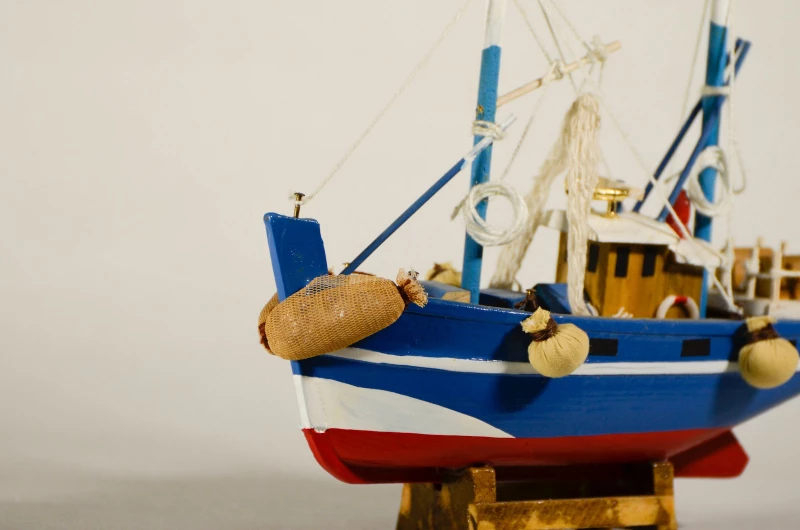 Ξύλινο Διακοσμητικό Καράβι Καΐκι 16x16cm