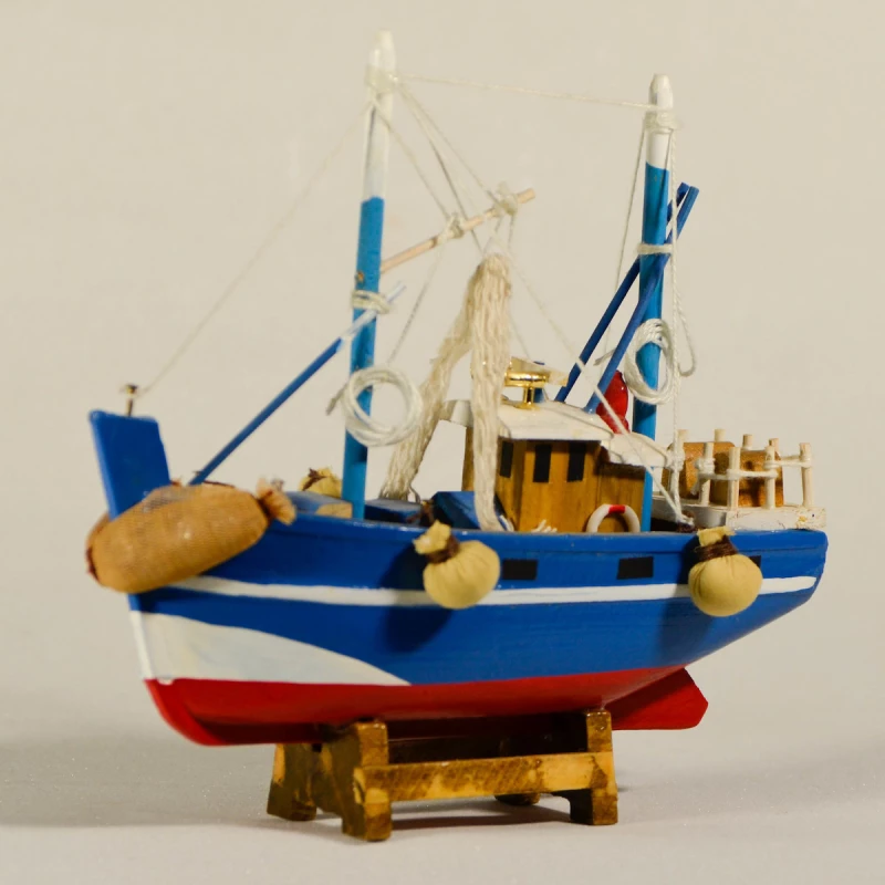 Ξύλινο Διακοσμητικό Καράβι Καΐκι 16x16cm