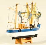 Ξύλινο Διακοσμητικό Καράβι Καΐκι 16x15cm