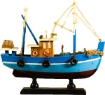 Ξύλινο Διακοσμητικό Καράβι Καΐκι 20x17cm