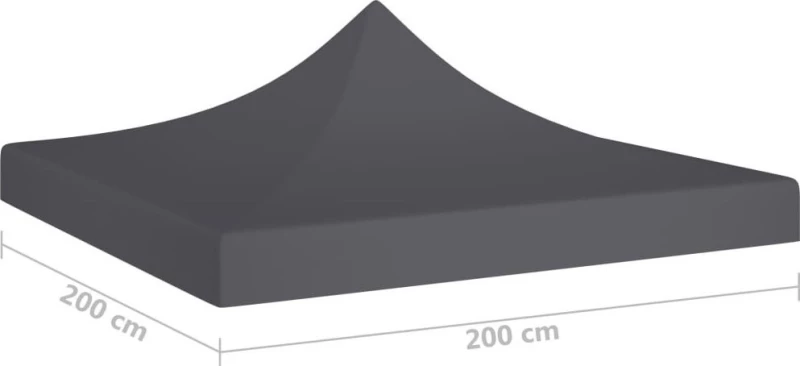 vidaXL Κάλυμμα Τέντας Εκδηλώσεων Ανθρακί 2x2m 270gr/m² 315338