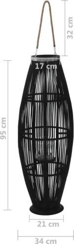 vidaXL Κηροπήγιο Ξύλινο Κρεμαστό 34x34x95cm