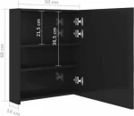 vidaXL 326481 Ορθογώνιος Καθρέπτης Μπάνιου με Ντουλάπι 50x60cm