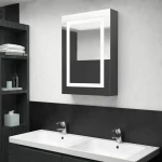 vidaXL 326490 Ορθογώνιος Καθρέπτης Μπάνιου με Ντουλάπι 50x70cm