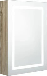 vidaXL 326492 Ορθογώνιος Καθρέπτης Μπάνιου με Ντουλάπι 50x70cm