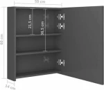 vidaXL 326483 Ορθογώνιος Καθρέπτης Μπάνιου με Ντουλάπι 50x60cm