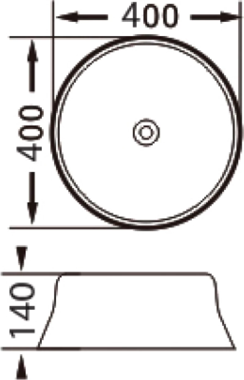 KLP Irene Επικαθήμενος Νιπτήρας Πορσελάνης 40x40cm Λευκός