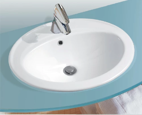 KLP Petra Ένθετος Νιπτήρας Πορσελάνης 56x48cm Λευκός