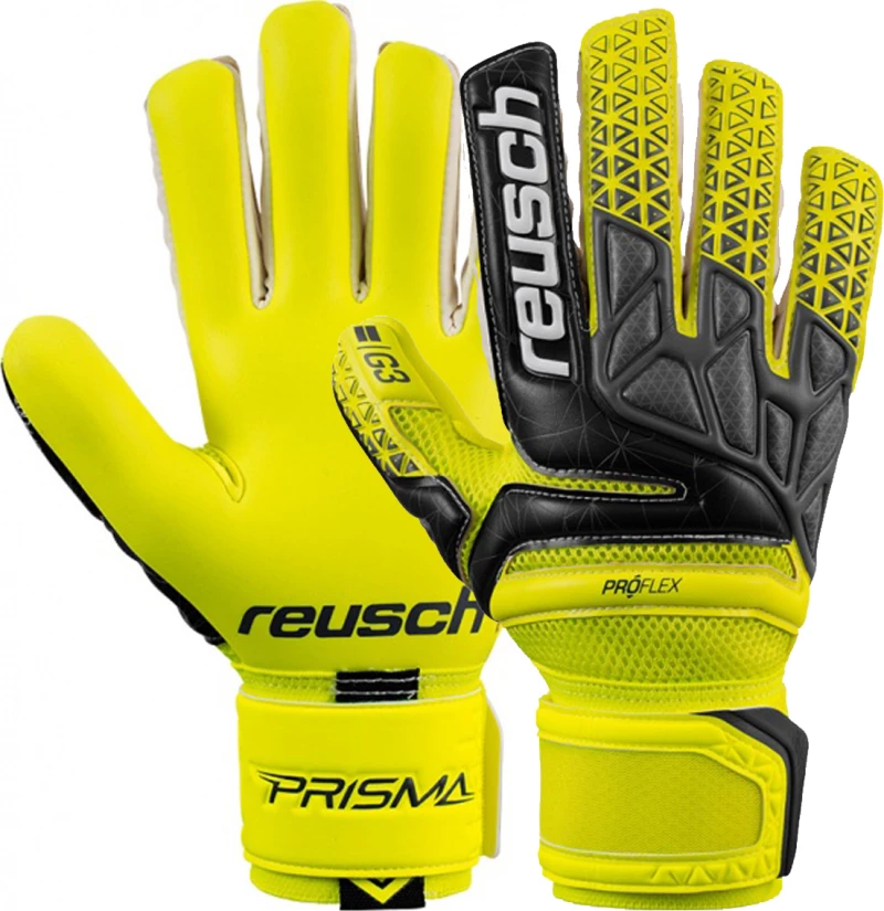 Reusch Prisma Prime G3 Negative Cut Finger Support Γάντια Τερματοφύλακα Ενηλίκων Κίτρινα