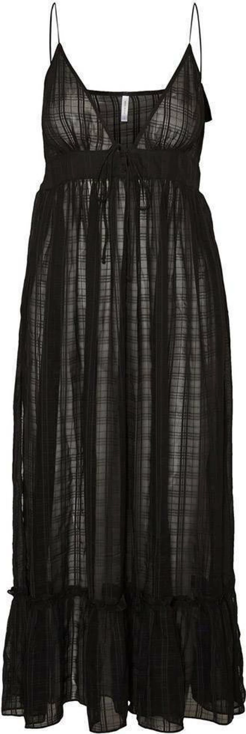Vero Moda 10241552 Maxi Βραδινό Φόρεμα με Τιράντα Μαύρο