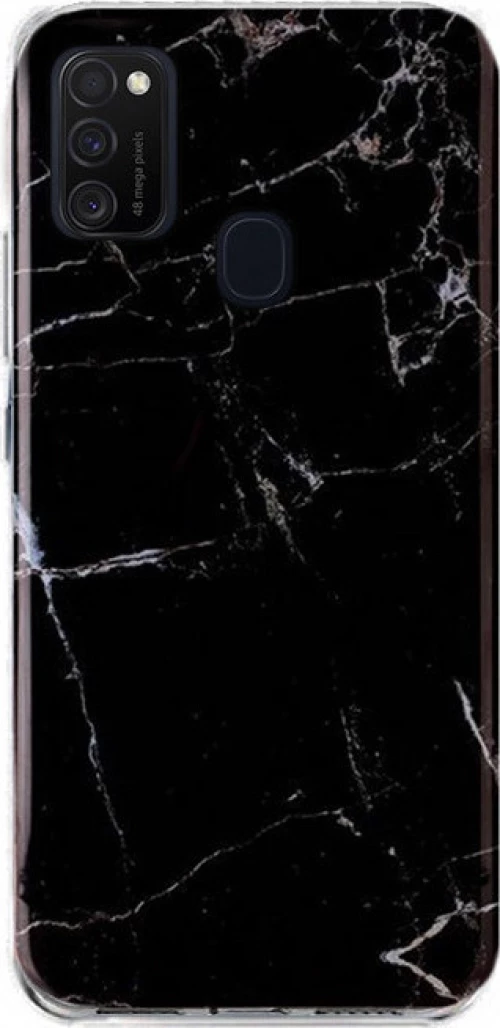Wozinsky Marble Back Cover Σιλικόνης Μαύρο (Galaxy M31)
