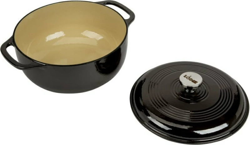 Lodge Βαθιά Κατσαρόλα από Μαντέμι 5.68lt / 27.5cm Midnight Chrome