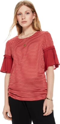 Scotch & Soda Ruffle Sleeve T-Shirt
