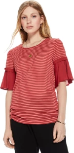 Scotch & Soda Ruffle Sleeve T-Shirt